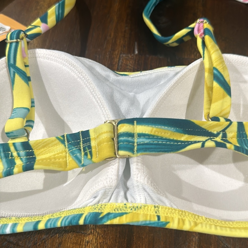 Square Neck Bikini Top - Kona Sol Tropical Size M - Picture 8 of 9
